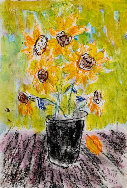 Potted Sunflowers by Richard Chrisp