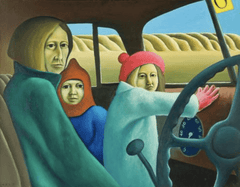 Family in the Van - Framed