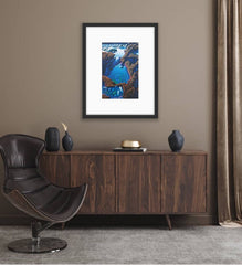 Three Rock Pools and Lava Flow - First Edition - Framed